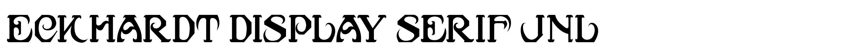 Eckhardt Display Serif JNL